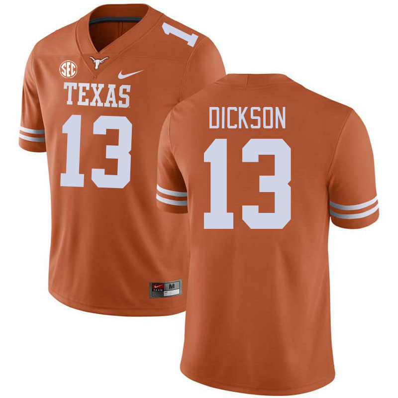 # 13 Michael Dickson Texas Longhorns Jerseys Football Stitched-Orange